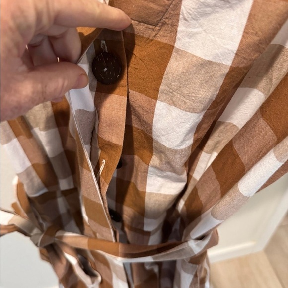 Anthropologie checkered romper size 12 - Picture 3 of 6